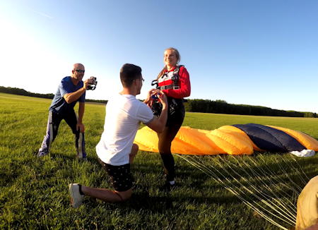 Skydive Engagement Proposal Jumps