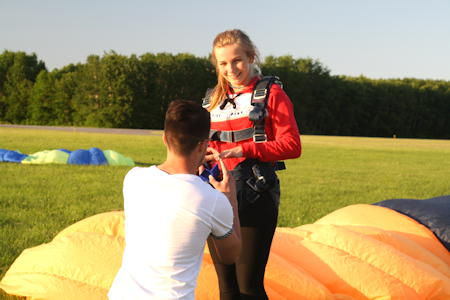 Skydive Engagement Proposal Jumps